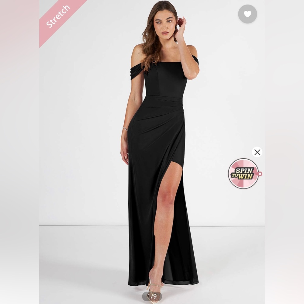 Azazie Kit black bridesmaid dress
